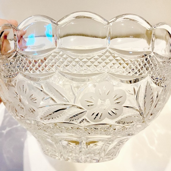 Vintage German Imperlux Large Handcut Lead Crystal Bowl - Picture 5 of 7